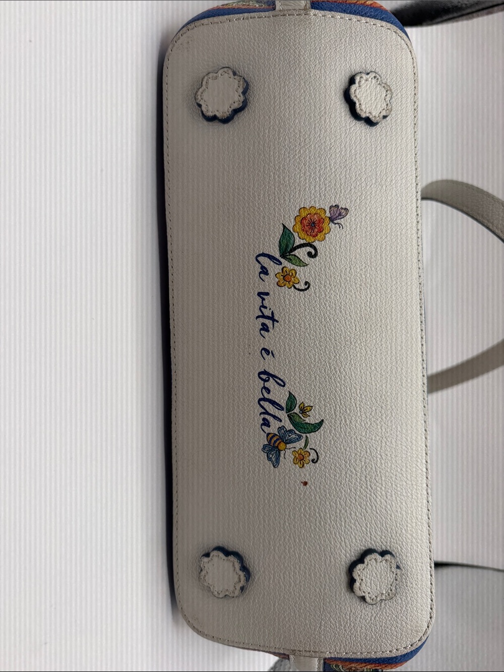 Retired Brighton La Farfalla Carina Tile Handbag - Picture 4 of 16